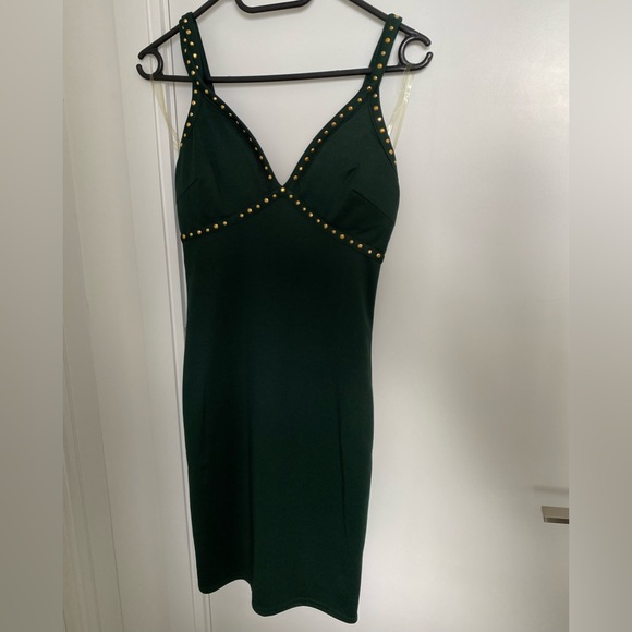 Dark Green Midi Dress - Picture 1 of 2